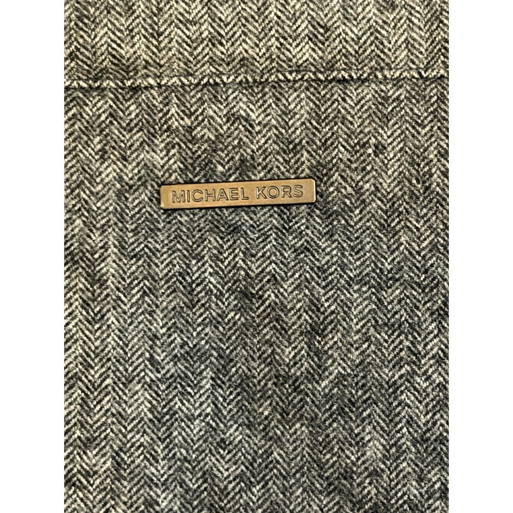 Michael Kors Full Zip Herringbone Wool Gray Black Down Puffer Vest  Men XXL‎ - Picture 6 of 6